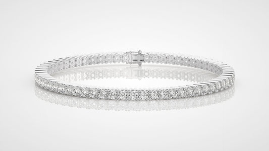 10 ctw Tennis Bracelet VVS/VS Lab Grown Diamonds Round - 7 Inches, 14K Gold